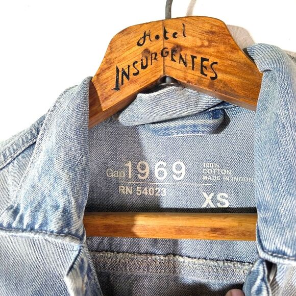 Womem's GAP 1969 Blue Cotton Denim Button Up Jacket Size XS - Picture 11 of 11